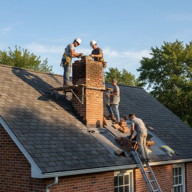Local Brick Chimney Replacement pros at work